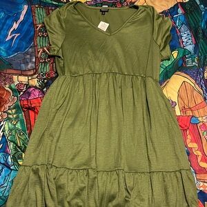 NWT Green Babydoll Torrid Dress size 1